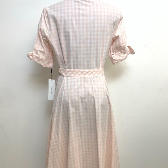 NEW CALVIN KLEIN COTTON SHIRT DRESS - Picture 6 of 6